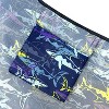 Wrapables Large & Small Foldable Nylon Reusable Shopping Bags (Set of 2), Neon Sharks - 4 of 4