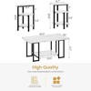 Hooseng 3 Pieces Coffee Table Set, Living Room Coffee Table with 2 End Side Tables Set and Metal Frame, Living Room Table Set - 3 of 4