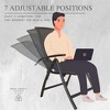 DOMETOUR Folding Patio Chairs Set of 2, Aluminum Reclining Lawn Chairs with Adjustable Backrest for Outdoor, Camping, Porch, Balcony - 3 of 4