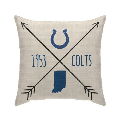 NFL Indianapolis Colts Cross Arrow Decorative Throw Pillow