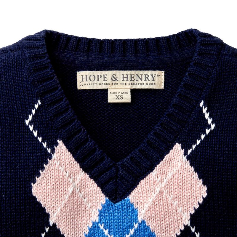 Hope & Henry Boys' Organic V-Neck Sweater Vest, Kids, 3 of 8