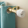 TOWN & COUNTRY LUXE Marbled Flute Single Indoor Curtain Rod and Finial Set - 2 of 2