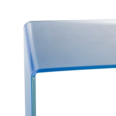 Crysta Ombre Clear and Blue Glass Hallway Table