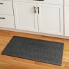 TOWN & COUNTRY BASICS Pax Herringbone Textured Solid Everwash® Washable Area Rug, Low Pile, Non-Slip, Pet & Family Friendly Rug, Black, 2'11"x4'11" - 2 of 4