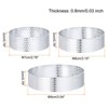 Unique Bargains Stainless Steel Nonstick Perforated Durable Tarts Rings 1 Set - 2 of 4