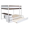 TIRAMISUBEST Twin-Over-Twin/Full-Over-Full Size Bunk Bed with Twin size Trundle, Storage Drawers and Desk, Solid Wood Bunk Bedframe w/ Ladder for Kids - 4 of 4