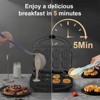 YASHE Multi Mini Waffle Maker, Compact, Black, Non-stick, 8 x 2'' Waffle Bites, Perfect for Families - 2 of 4