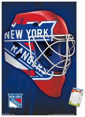 Trends International NHL New York Rangers - Maximalist Logo 23 Unframed  Wall Poster Print White Mounts Bundle 22.375 x 34