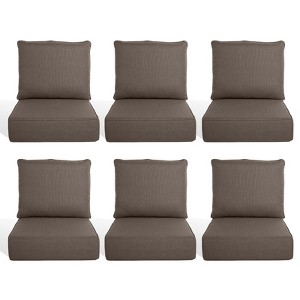 Buenhomino 24"x22" Outdoor Deep Seat Cushion Set, 6-inch Thicked Waterproof Patio Furniture Cushions with Removable Cover,8 Colors - 1 of 4