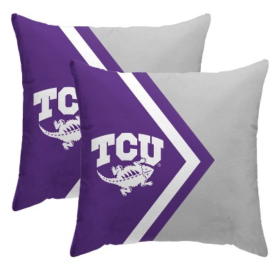 NCAA TCU Horned Frogs Side Arrow Poly Span Throw Pillow - 2pk