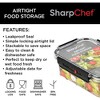 SharpChef Airtight Food Storage Container with Easy locking lids, Date Indicator, Leakproof, Kitchen Pantry Organization and Storage, BPA-Free - 2 of 4