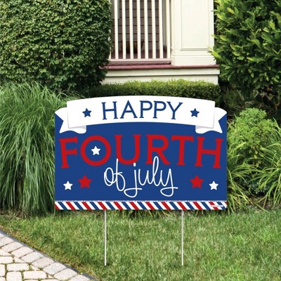 Big Dot of Happiness 4th of July - Independence Day Yard Sign Lawn Decorations - Happy Fourth of July Party Yardy Sign