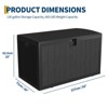 130 Gallon Outdoor Storage Box, Deck Boxes Outdoor Waterproof with Lid,Outside Storage Box Waterproof with Side Handles for Garden Pool Accessories - 4 of 4
