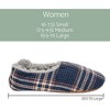 Elanze Designs Navy Plaid Mens Plush Lined Cozy Non Slip Indoor Soft Slippers - Large - 4 of 4