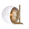 Elegant Lighting Eclipse 3 Lights Black Pendant With Clear Glass - 2 of 4