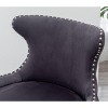 Kumasinova Velvet Modern Accent Chair,Comfy Reading Chair with Nailhead Trim,Single Sofa Chair with Gold Metal Legs,Accent Chairs for Living Room - 3 of 4