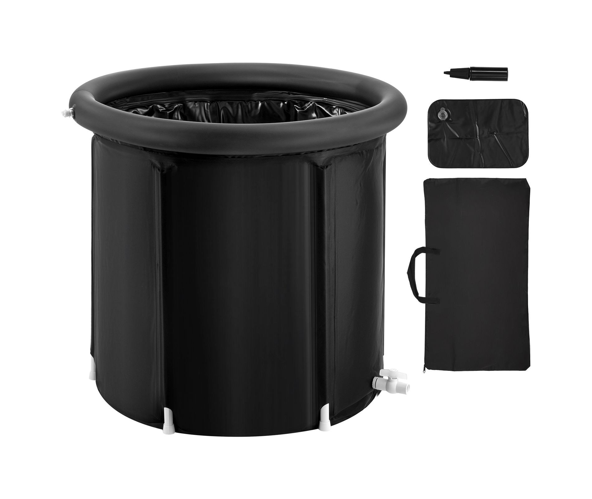 VEVOR Ice Bath Tub, Cold Water Therapy Plunge Tub for Athletes, Portable Outdoor Ice Barrel Plunge Pool for Recovery, 90 Gal Bathtub ,32"Lx30"H,Black