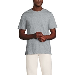 Lands' End Men's Short Sleeve Cotton Supima Tee With Pocket - 1 of 3