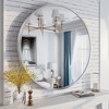 Apmir  Round High Quality Aluminum Alloy Framed French Cleat Mounted Wall Decor Bathroom Vanity Mirror - 3 of 4