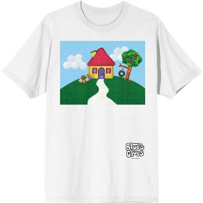 Blue's Clues Home Crew Neck Short Sleeve White T-shirt
