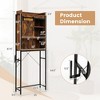 Tangkula Over The Toilet Freestanding Storage Rack Bathroom w/ Slipping Barn Door - 3 of 4