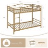 Bunk Bed Twin Over Twin, Twin Bunk Bed with Ladde & Full-Length Guardrails, Heavy Duty Metal 400 LBS Weight Capacity - 3 of 4
