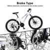 NAYSAYE Bicycle 24 Inch Mountain Bike with 21 Speed Shifter Dual Disc Brakes for Teenagers and Women, White, 66"*24.8"*35" - 4 of 4