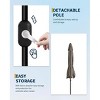 9FT Outdoor Patio Umbrella, Heavy-Duty Steel Frame with Crank & Tilt, UV Block Waterproof Canopy for Garden, Pool & Deck - 3 of 4