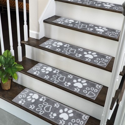 Unique Bargains Non-slip Resistant Indoor Wooden Stair Treads Carpet Mat  8''x30'' : Target