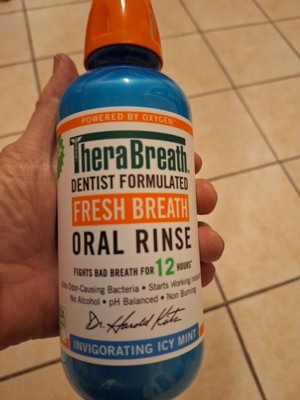 Therabreath Fresh Breath Oral Rinse Icy Mint - 33.8 Fl Oz : Target