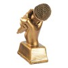 Juvale Golden Microphone Trophy - Small Resin Singing Award Trophy for Karaoke, Competitions, Parties, 5.5 x 4.75 x 2.25 In - 4 of 4
