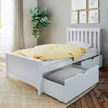 Max & Lily Twin-Size Platform Bed with Underbed Storage Drawers