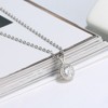 Halo Round Pendant Necklace for Women Sterling Silver Clear Cz Ginger Lyne Collection - 4 of 4