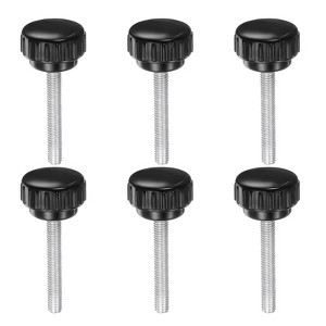Unique Bargains Plastic Threaded Bolt Knurled Clamping Knob Thumb Screws 6 Pcs - 1 of 4