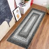 Machine Washable Runner Rug - Print Braided Non-Slip Indoor/Outdoor Carpet, Low Pile Non-Shedding Area Rug for Kitchen, Entrance Hallway - 2 of 4