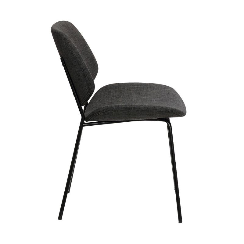 Quest Modern Dining Accent Chair Charcoal - Armen Living, 4 of 8