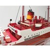 Old Modern Handicrafts Edmund Fitzgerald Ship Model 42 Inch Handcrafted Tribute in Red with Wood Base - 2 of 3