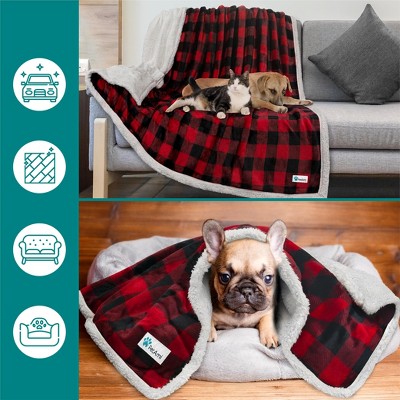 PetAmi Checkered Outdoor Pet Blanket