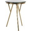 Coletta Marble Accent Table - Dark Green/Brass - Safavieh - 3 of 4