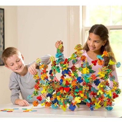 HearthSong - Connectagons 480-Piece Deluxe Building Set for Individual or Collaborative Geometric Art for Kids