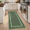 Area Rugs for Living Room Bedroom Farmhouse Bordered Braided Print Rug Geometric Soft Low Pile Non-Slip Area Rug - 2 of 4