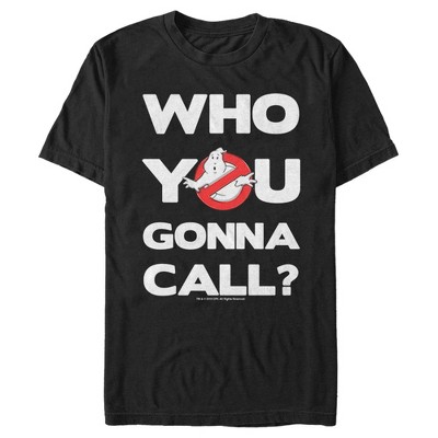 Men's Ghostbusters Theme Song Who You Gonna Call? T-shirt - Black ...