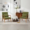 Modern Accent Chair, Solid Wood Padding Lounge Armchairs - 2 of 4