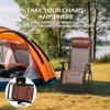 EROMMY Set of 2 Zero Gravity Lounge Chairs, Folding Reclining Patio Chairs with Cup Holder & Headrest - 4 of 4