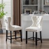 WestinTrends 24" Tufted Velvet Counter Stool - 2 of 4