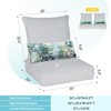 Aoodor Outdoor Deep Seat Chair Cushion Set, Olefin Fabric, Slipcover with Sponge Foam, (Set of 2 Seats, 2 Backs, 2 Lumbar Pillows) - 3 of 4