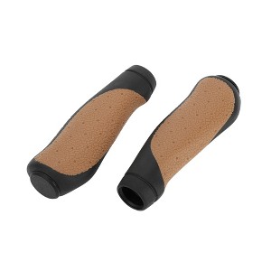 Unique Bargains Bike Handlebar Grips Covers 5.31" Brown 1 Pair - 1 of 4