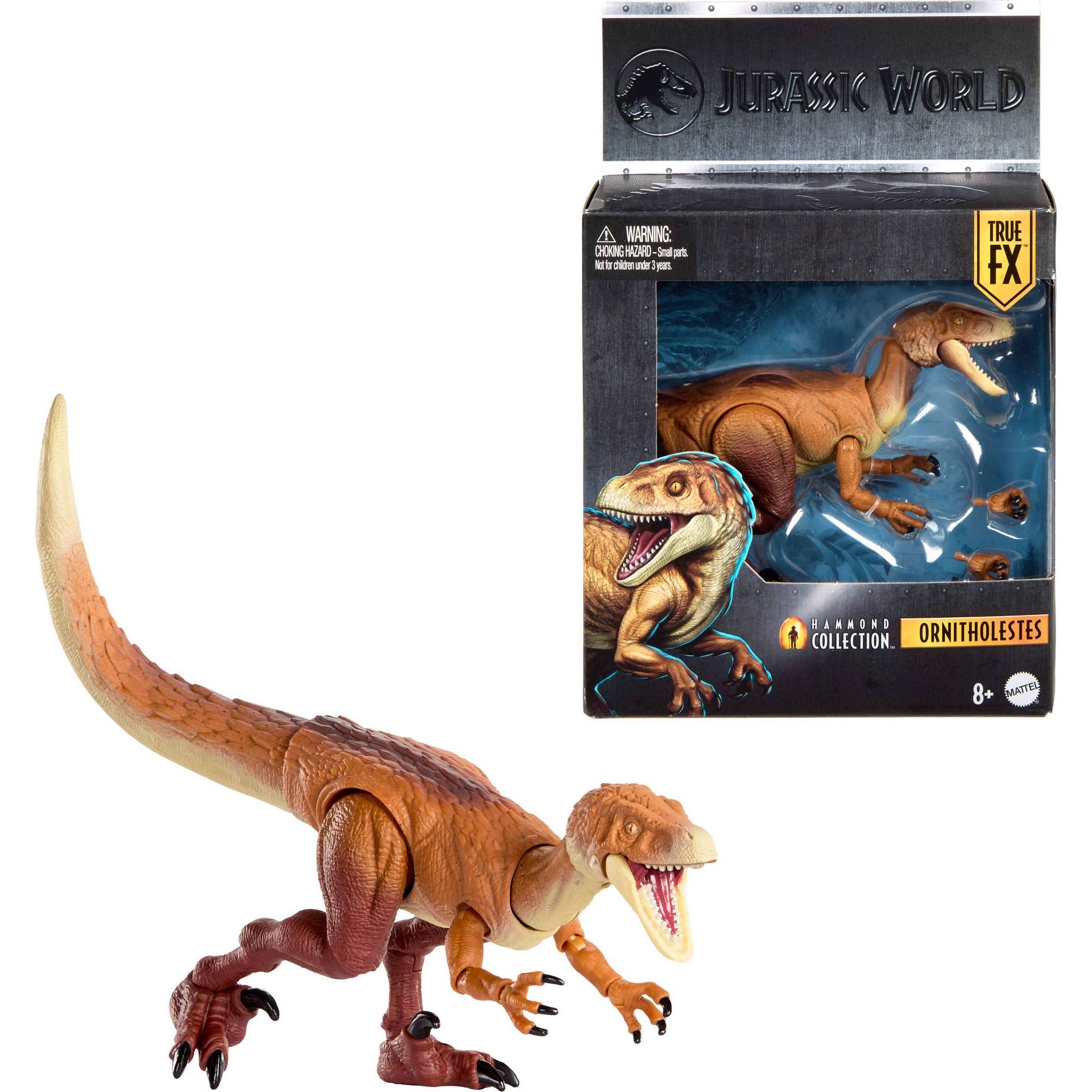 Jurassic World Hammond Collection Ornitholestes Dinosaur Figure, Deluxe Design and 18 Articulations