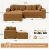 MOONMISS 110"L-Shape Modern Sectional Cloud Sofa with Chaise, Extra Large Sleeper Couches Corduroy with 8pcs Pillows for Living Room, Bedroom - 3 of 4