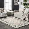 Nuloom Laina Greek Key High/Low Wool Indoor Area Rug, 5' x 8', Ivory - 2 of 4